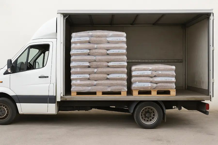 Transport camió pèl·let a domicili